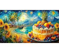 Bakery-Still-Life-with-Muffins-and-Jam Puzzle 1000 pièces Extremement Difficile Jeu Stimulant Papier recyclé pour Adultes et Enfants de 12 Ans et Plus 38x26/1000 pièces