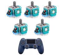 BakeWhiz Lot de 5 Joysticks Analogiques 3D pour Manette PS5 Module de Remplacement Haute Précision Pièces de Rechange pour Réparation de Contrôleur Joystick Sensible et Fluide