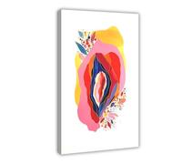 BAKHFTR Affiche d'art abstrait féministe sur toile - Décoration murale pour salon, chambre à coucher - 30 x 45 cm