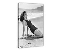 BAKHFTR Ava Gardner - Photographie vintage sur toile - Décoration murale pour salon, chambre à coucher - 40 x 60 cm