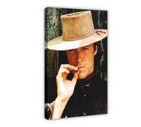 BAKHFTR Clint Eastwood Photographie vintage sur toile Décoration murale pour salon, chambre à coucher 50 x 75 cm