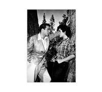BAKHFTR Elizabeth Taylor et Montgomery Clift - Photographies vintage sur toile pour décoration de chambre à coucher, bureau, chambre, cadeau (40 x 60 cm)