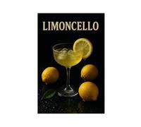 BAKHFTR Impression d'art Limoncello - Cocktail italien - Décoration murale sur toile - Pour chambre à coucher, bureau, chambre - Cadeau - 40 x 60 cm