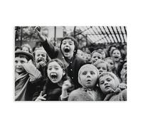 BAKHFTR Impression sur toile « Children at A Puppet Theatre », Paris 1963 - Décoration murale pour salon, chambre à coucher - 30 x 45 cm