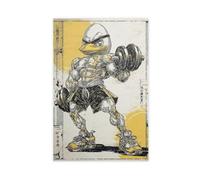 BAKHFTR Impression sur toile représentant un canard qui soulève des poids - Décoration d'intérieur amusante - Décoration d'intérieur - Pour salon, chambre à coucher - 30 x 45 cm