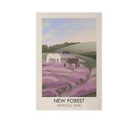 BAKHFTR New Forest National Park Poster sur toile pour décoration de chambre à coucher, bureau, chambre, cadeau 60 x 90 cm
