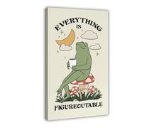 BAKHFTR Poster de motivation « Everything Is Figureoutable » sur toile pour chambre à coucher, bureau, chambre, cadeau 40 x 60 cm