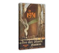 BAKHFTR Poster sur toile de 1930 - Empress of Britain - Canadien Pacifique - Décoration pour chambre à coucher, bureau, chambre - Cadeau - 50 x 75 cm