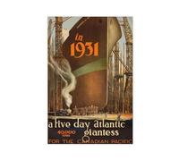 BAKHFTR Poster sur toile de 1930 - Empress of Britain - Canadien Pacifique - Décoration pour chambre à coucher, bureau, chambre - Cadeau - 50 x 75 cm