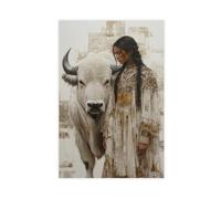 BAKHFTR Poster sur toile Mythologie, sagesse et abondance de la déesse Sioux Lakota - Décoration murale pour salon, chambre à coucher - 50 x 75 cm