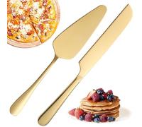 Bakiauli Couteau à Gâteau d'or, Ensemble de Couteau et de Serveur à Gâteau de Mariage pour Le Mariage l'anniversaire Les fêtes