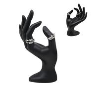 Bakiauli Mannequin Main Porte Bijoux, Noir Porte Bague Main en Forme de OK, Porte Bijoux Femme pour Afficher Colliers, Bracelets, Bagues