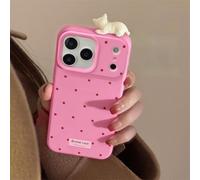 Bakicey Compatible avec iPhone 17 Pro Max Coque, Belle Pointe Ondulée Mignonne Chatte Tridimensionnelle Qui Dort en Silicone Coque de Protection pour Filles Antichoc pour iPhone 17 Pro Max