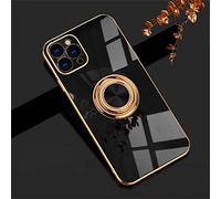Bakicey Coque Compatible avec iPhone 11 Pro Max - Souple Housse de Protection en TPU électrolytique avec Anneau pivotant à 360° pour Support magnétique de Voiture Coque pour iPhone 11 Pro Max - Noir