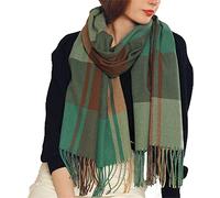 Bakicey Femme châle écharpe Fille étole Foulard Pashmina Echarpe a Carreaux Laine Mode Etole Plaid Foulard Oversize Shawl Cardigan Cachemire Chaud Automne Hiver Manteau Tricot Ponchos Capes