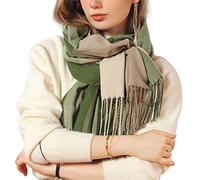 Bakicey Femme châle écharpe Fille étole Foulard Pashmina Echarpe a Carreaux Laine Mode Etole Plaid Foulard Oversize Shawl Cardigan Cachemire Chaud Automne Hiver Manteau Tricot Ponchos Capes