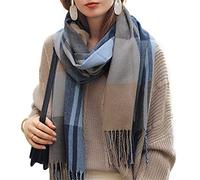 Bakicey Femme châle écharpe Fille étole Foulard, Pashmina Echarpe a Carreaux Laine Mode Etole Plaid Foulard Oversize Shawl Cardigan Cachemire Chaud Automne Hiver Manteau Tricot Ponchos Capes(11)