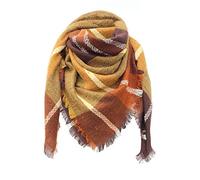 Bakicey Femme châle écharpe Fille étole Foulard, Pashmina Echarpe a Carreaux Laine Mode Etole Plaid Foulard Oversize Shawl Cardigan Cachemire Chaud Automne Hiver Manteau Tricot Ponchos Capes(ZD)