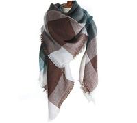 Bakicey Femme écharpe étole Fille châle Foulard, Pashmina Echarpe a Carreaux Laine Mode Etole Plaid Foulards Oversize Shawl Cardigan Cachemire Chaud Automne Hiver Manteau Tricot Ponchos et Capes (G)