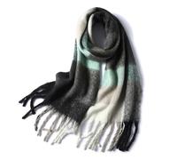 Bakicey Femme écharpe étole Fille châle Foulard, Pashmina Echarpe a Carreaux Laine Mode Etole Plaid Foulards Oversize Shawl Cardigan Cachemire Chaud Automne Hiver Manteau Tricot Ponchos et Capes (F)