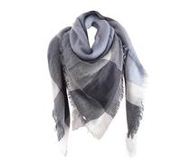 Bakicey Femme écharpe étole Fille châle Foulard, Pashmina Echarpe a Carreaux Laine Mode Etole Plaid Foulards Oversize Shawl Cardigan Cachemire Chaud Automne Hiver Manteau Tricot Ponchos et Capes (D)