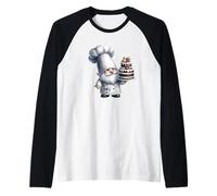 Baking Dad GNOME Graphic for Bakers and Funny Grandpa Life Manche Raglan