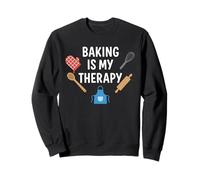 Baking is My Therapy Citation pâtissier Fouet Rouleau Sweatshirt