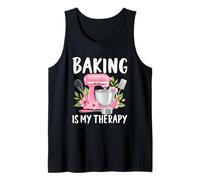 Baking is My Therapy Mélangeur de Fleurs Roses Débardeur