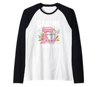 Baking is My Therapy Mélangeur de Fleurs Roses Manche Raglan