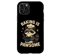 Baking is Pawsome Humour drôle de Raton Laveur Baker Coque pour iPhone 11 Pro