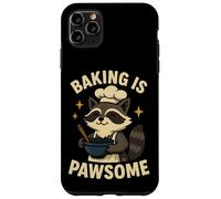 Baking is Pawsome Humour drôle de Raton Laveur Baker Coque pour iPhone 11 Pro Max