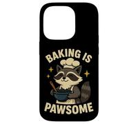 Baking is Pawsome Humour drôle de Raton Laveur Baker Coque pour iPhone 14 Pro