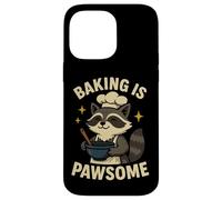 Baking is Pawsome Humour drôle de Raton Laveur Baker Coque pour iPhone 14 Pro Max