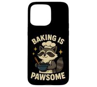 Baking is Pawsome Humour drôle de Raton Laveur Baker Coque pour iPhone 15 Pro Max