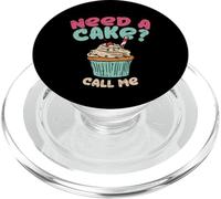 Baking Need A Cake Call Me Citation Cupcake Pie Confiserie PopSockets PopGrip pour MagSafe