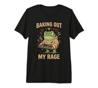 Baking Out My Rage Funny Angry Frog Stress Baking Out My Rage T-Shirt Haut de Gamme