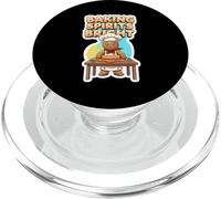 Baking Spirits Bright Christmas Baker Gingerbread Man Xmas PopSockets PopGrip pour MagSafe