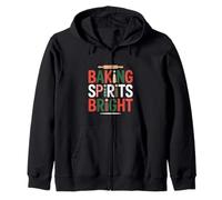 Baking Spirits Bright Funny Christmas Pun Pun Holiday Sweat à Capuche