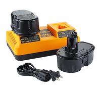 Bakipante Lot de 2 batteries de rechange 4,5 Ah 18 V pour Dewalt DC9096 DC9099 DC9098 DW9095 DW9096 et double chargeur DC9320 compatible avec chargeur de batterie Dewalt 18 V XRP