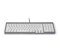 Bakker Elkhuizen BNEU960SCDE Clavier DE Ultraboard 960 QWERTZ Blanc-Argent avec câble