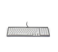 Bakker Elkhuizen BNEU960SCUK Clavier UK QWERTY Ultraboard 960 Blanc/Argent/Câble