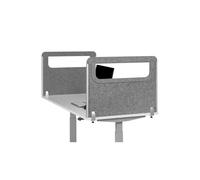 BakkerElkhuizen BE Safety Screen Acrylique Latéral Gris Clair 600x600mm Feutre PET insonorisant, Cadre Gris, Fixations, Fabriqué aux Pays-Bas
