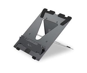 BakkerElkhuizen Ergo-Q 160 Support pour Ordinateur Portable en Aluminium léger avec 5 réglages de Hauteur Gris foncé