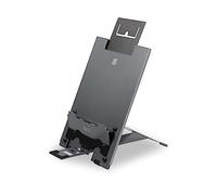 BakkerElkhuizen ErgoQ Hybrid Pro Support pour Tablette/Ordinateur Portable avec 10 réglages de Hauteur et 5 réglages de Hauteur pour Ordinateur Portable Aluminium léger Gris foncé