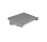 BakkerElkhuizen Q-doc 100 Circular Porte-Document Feutre PET Gris 455x290x95mm, Fabriqué à 60% Recyclé, Surface Antidérapante, BNEQDOC100CLGY