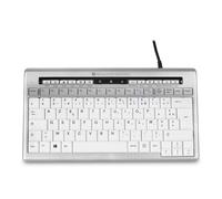 BakkerElkhuizen S-board 840 clavier Bureau USB AZERTY Français Gris clair, Blanc