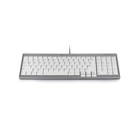 BakkerElkhuizen UltraBoard 960 Standard Compact Keyboard Bureau USB QWERTZ Suisse Argent, Blanc