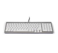 BakkerElkhuizen UltraBoard 960 Standard Compact Keyboard, Disposition suisse QWERTY, Avec fil, Gris clair/Blanc