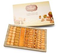 Baklavas 750g,68 Pièces I Assortiment de Baklavas avec pistaches et Noix de Cajou I Coffret cadeau élégant I Sans conservateurs, sans additifs, sans colorants I pâtisserie traditionnelle orientale I