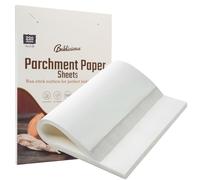 Baklicious Lot de 220 feuilles de papier sulfurisé anti-adhésif prédécoupées pour friteuse à air, four, ustensiles de cuisson, cuisson à la vapeur, pain, cupcakes, viande, cookies 22,9 x 33 cm